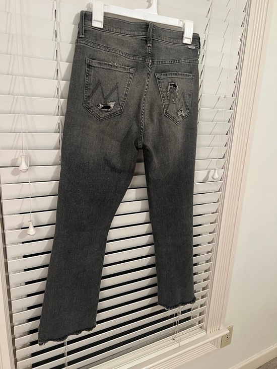 MOTHER Denim - MOTHER Black Washed Distressed Jeans